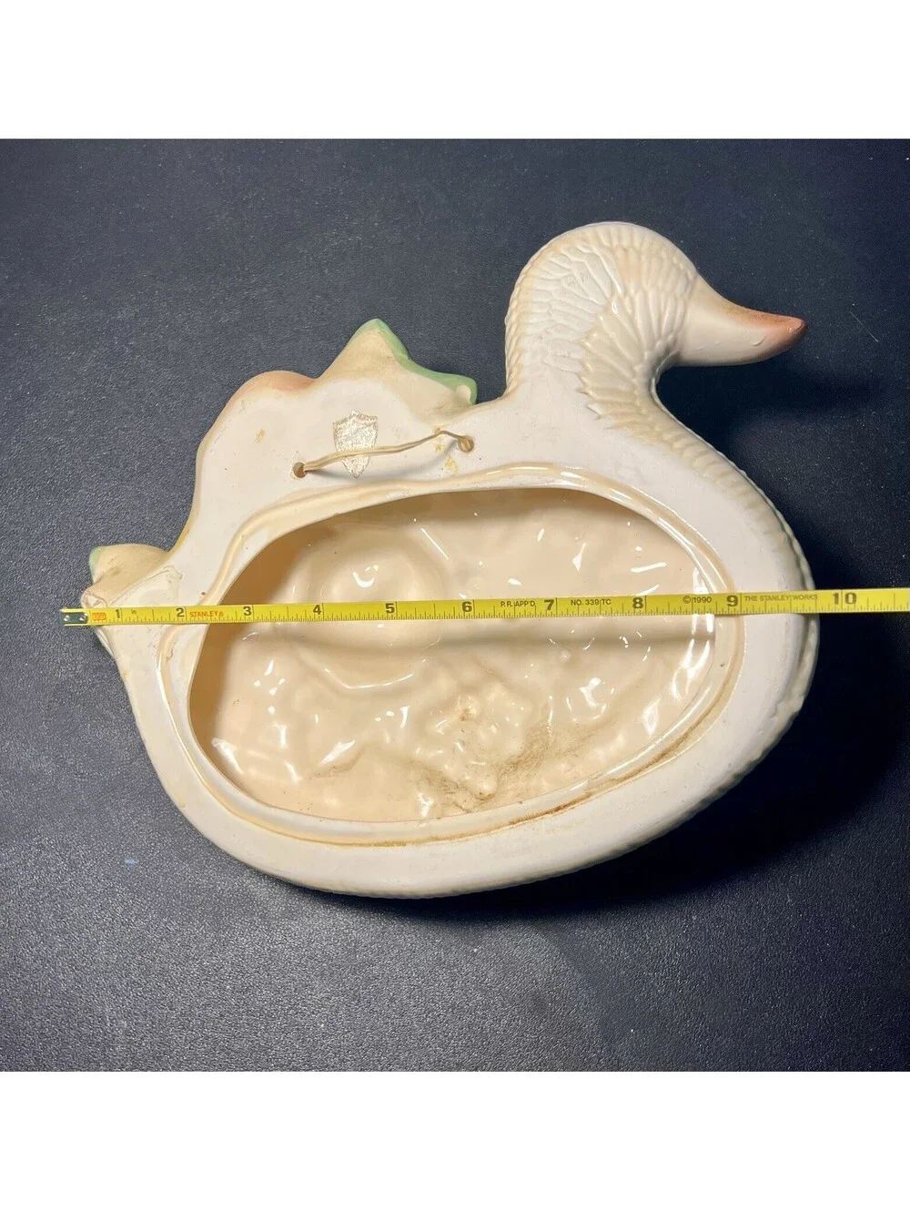 Vintage 1960s Set Of 2 Ceramic Duck Fruit Wall Plaques Decor, 10x8”